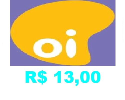 017-RECARGA DE R$ 13,00 + TAXA